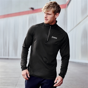 Men Performance 1/4 Zip Pullover - Black