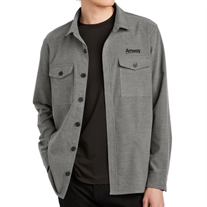 Men Amway Long Sleeve Twill Overshirt - Grey